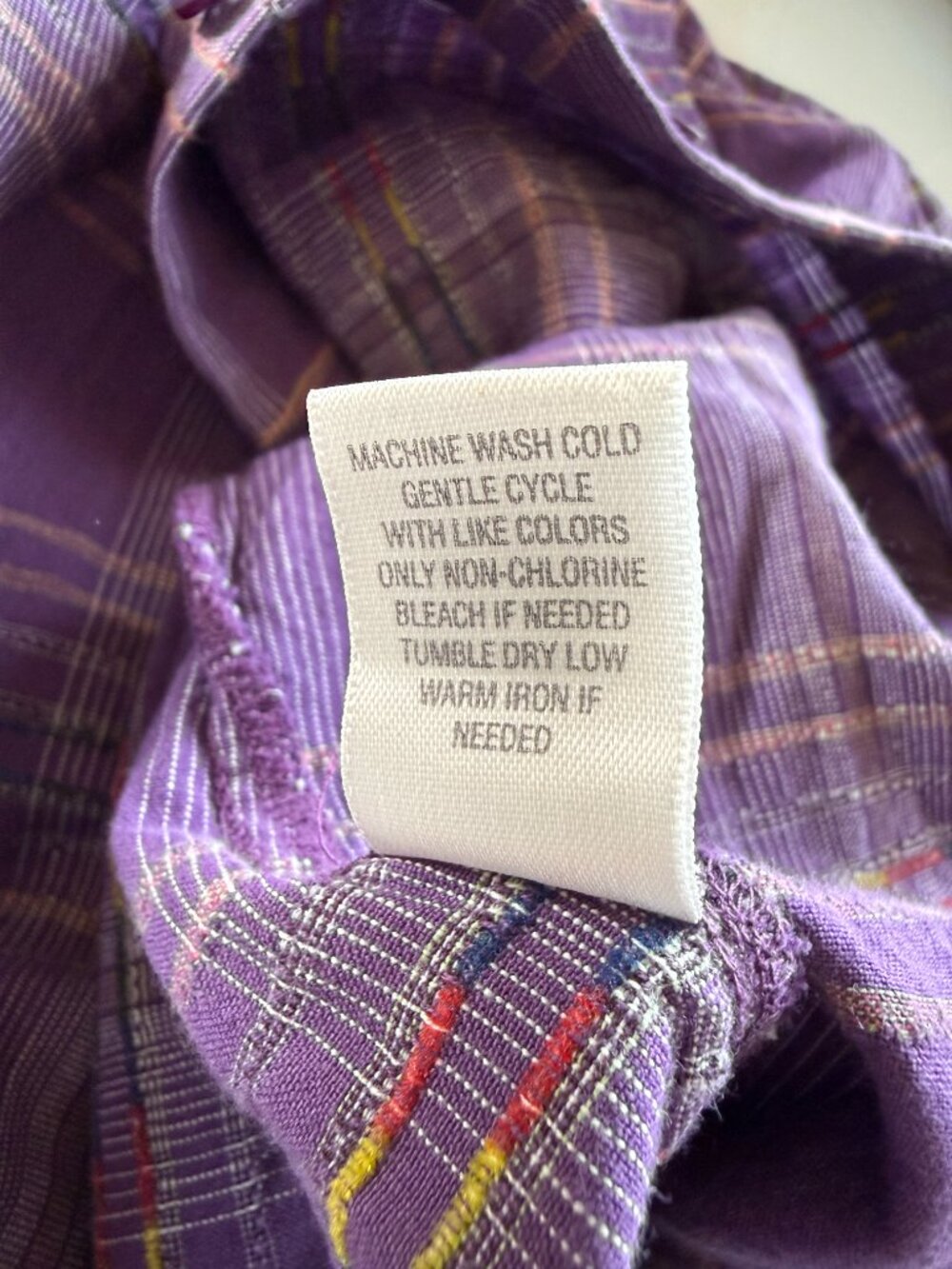 Christopher & Banks Petite purple long sleeve collared button down blouse PM - Picture 8 of 8